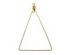 4 Pairs of 49x35mm Gold Plated Triangle Earring Hoops