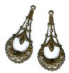1 Pair of 35x16mm Vintaj Natural Brass Elegant Chandelier Drop Earrings