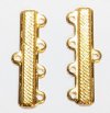 Set of 2,25x9mm Gold Plated 4-to-1 End Connectors