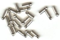 20 3.5x7.5mm Antique Silver End Caps with 2.5mm Hole
