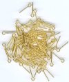 100 12mm 20ga Bright Gold Eye Pins