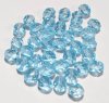 25 8mm Faceted Light Azore Firepolish Beads