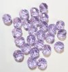 25 10mm Faceted Round Transparent Violet Firepolish Beads