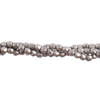 100, 2mm Saturated Metallic Almost Mauve Faceted Beads