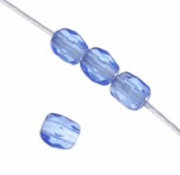 100, 2mm Transparent Sapphire Faceted Glass Beads