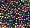 100 3mm Mixed Saturated Metallic Faceted Beads