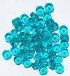 50 3x6mm Faceted Blue Zircon Rondelle Beads