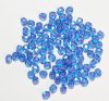 100 4mm Faceted Fuchsia Lined Aqua Firepolish Beads