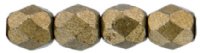 100 4mm Faceted Saturated Metallic Emperador Firepolish Beads