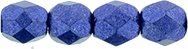 100 4mm Faceted Saturated Metallic Lapis Blue Firepolish Beads