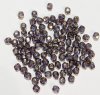 100 4mm Faceted Crystal Amethyst Gold Lustre Firepolish Beads