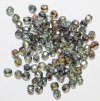 100 4mm Faceted Transparent Antique Green Lustre Firepolish Beads