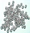 100, 4mm Transparent Black Diamond Czech Faceted Firepolish Beads