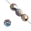 50 6mm Crystal Glitter Argentic Shine Faceted Firepolish Beads