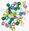 50, 6mm Faceted Enchanted Forest Bead Mix