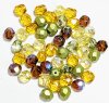 50, 6mm Faceted Harvest Lights Bead Mix