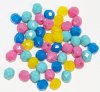 50, 6mm Faceted Retro Pop Bead Mix