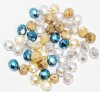50, 6mm Faceted Sand Dune Bead Mix