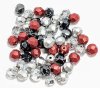 50, 6mm Faceted Opaque Candy Coated Bead Mix