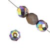 25 8mm Crystal Glitter Bronze Shine Faceted Firepolish Beads