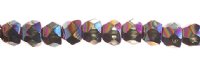 40, 6mm Crystal Bronze Rainbow Faceted Czech Glass Hill Beads