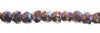 40, 6mm Crystal Bronze Rainbow Faceted Czech Glass Hill Beads