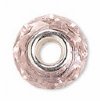 1  8x14mm Faceted Pandora Style Light Rose Glass Bead
