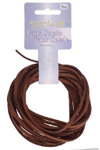 5m of 2.7mm Brown Faux Suede Lacing