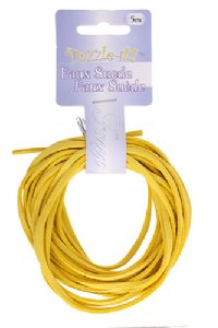 5m of 2.7mm Yellow Faux Suede Lacing