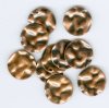 10 16mm Round Flat Hammered Antique Copper Pendants / Drops