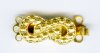 1, 16x8mm 3-Strand Gold Plated Figure Eight Box Clasp