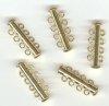 5 sets of 26X10mm Gold Plate 4-Strand Tube Clasps