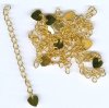 10 2 Inch Gold Plate Necklace Extenders With Heart