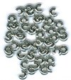 100 4mm Rhodium Crimp Covers
