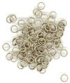 100 5mm Antique Gold Plated Split Rings