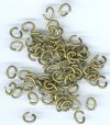 100 6x4mm Antique Gold Oval Jump Rings
