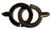 1 45.5x24.5mm Large Round Gunmetal Hook and Eye Clasp