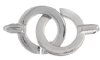 1 45.5x24.5mm Large Round Silver Hook and Eye Clasp