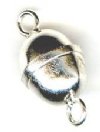 Magnetic - 1 19x10mm Silver Plated Ball Clasp