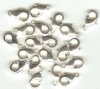 20 12mm Matte Silver Plated Lobster Claw Clasps