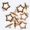 5 Sets of 17mm Bright Copper Star Toggle Clasps