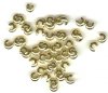 100 3mm Bright Brass Crimp Covers
