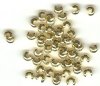 100 4mm Bright Brass Crimp Covers