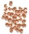 100 4mm Bright Copper Crimp Covers