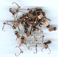 50 Small Antique Copper Pinch Bails