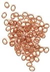 100 5x4mm Bright Copper Oval Jump Rings