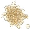 100 6mm Gold Plated Split Rings