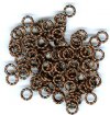 100 6mm Twisted Antique Copper Plated Jump Rings