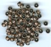 50 7x3mm Antique Copper Fluted Bead Caps