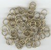 100 8mm Antique Gold Jump Rings